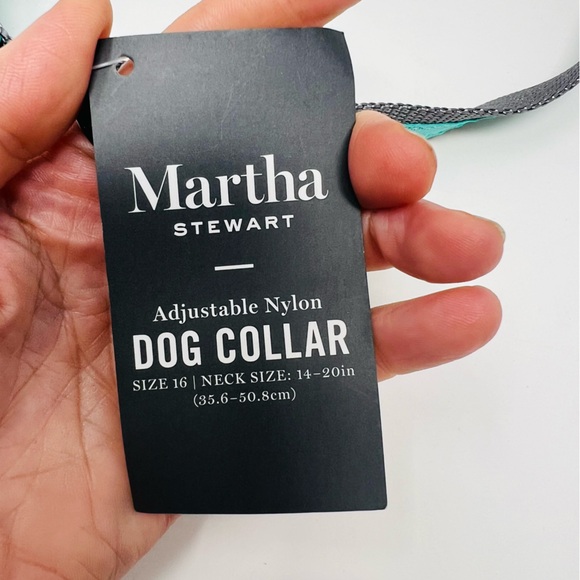 NWT New Martha Stewart adjustable nylon dog collar Size 16 (neck 14-20”) - Picture 3 of 13